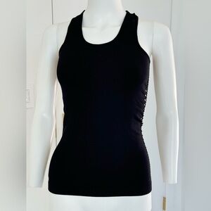 Race Back tank top scoop neck  Black . fits small to medium Black grid back